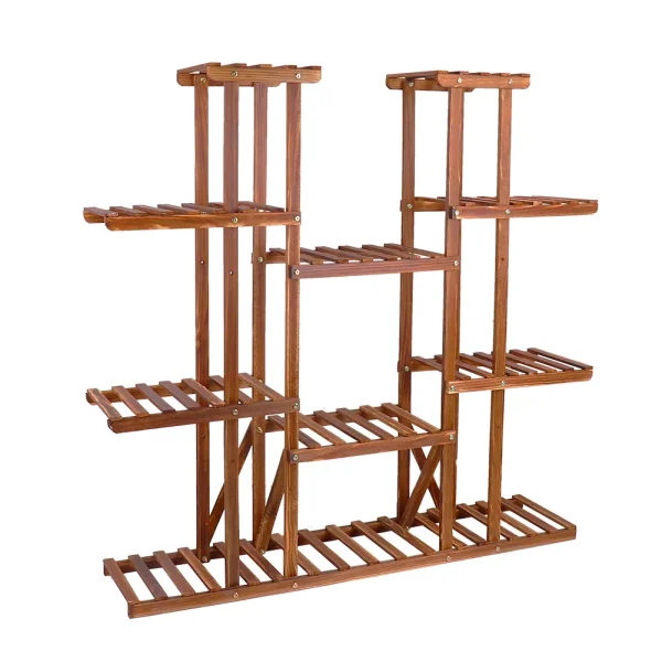 Multi-Tier Wood Plant Stand 46"-Holds Up to 16 Pots-Indoor/Outdoor - Image 2