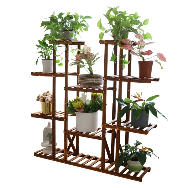 Multi-Tier Wood Plant Stand 46"-Holds Up to 16 Pots-Indoor/Outdoor - Image 5